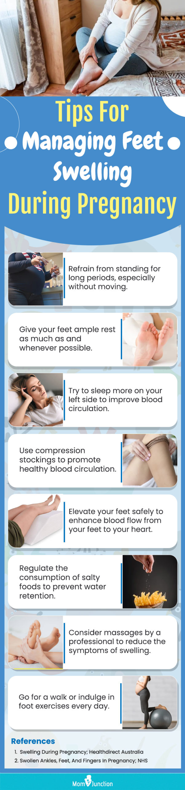 Tip For Managing Feet Swelling During Pregnancy (infographic)