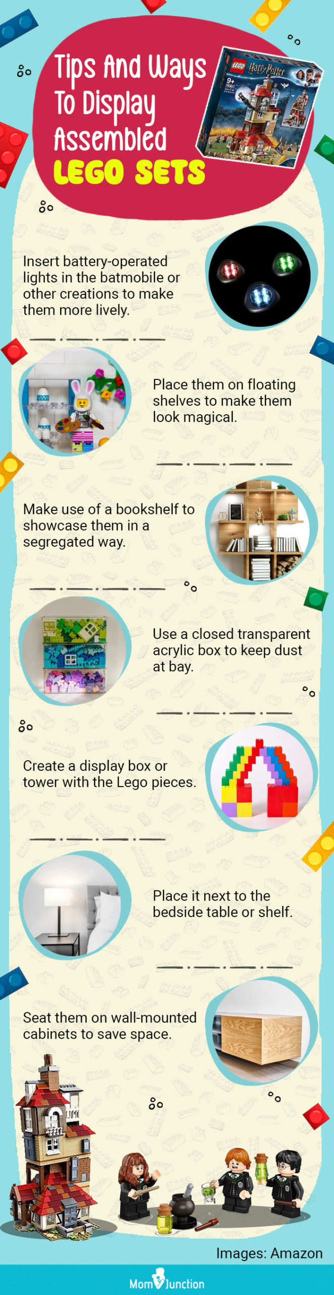 Tips And Ways To Display Assembled Lego Sets (infographic)