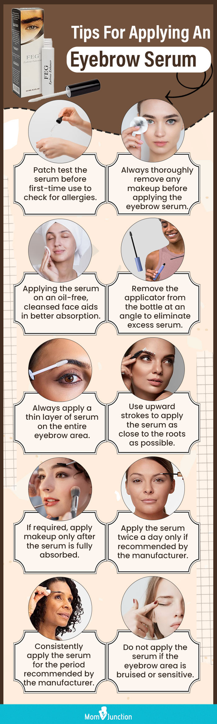 Tips For Applying An Eyebrow Serum (infographic)
