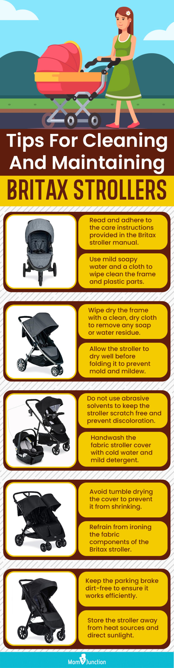 Tips For Cleaning And Maintaining Britax Strollers (infographic)