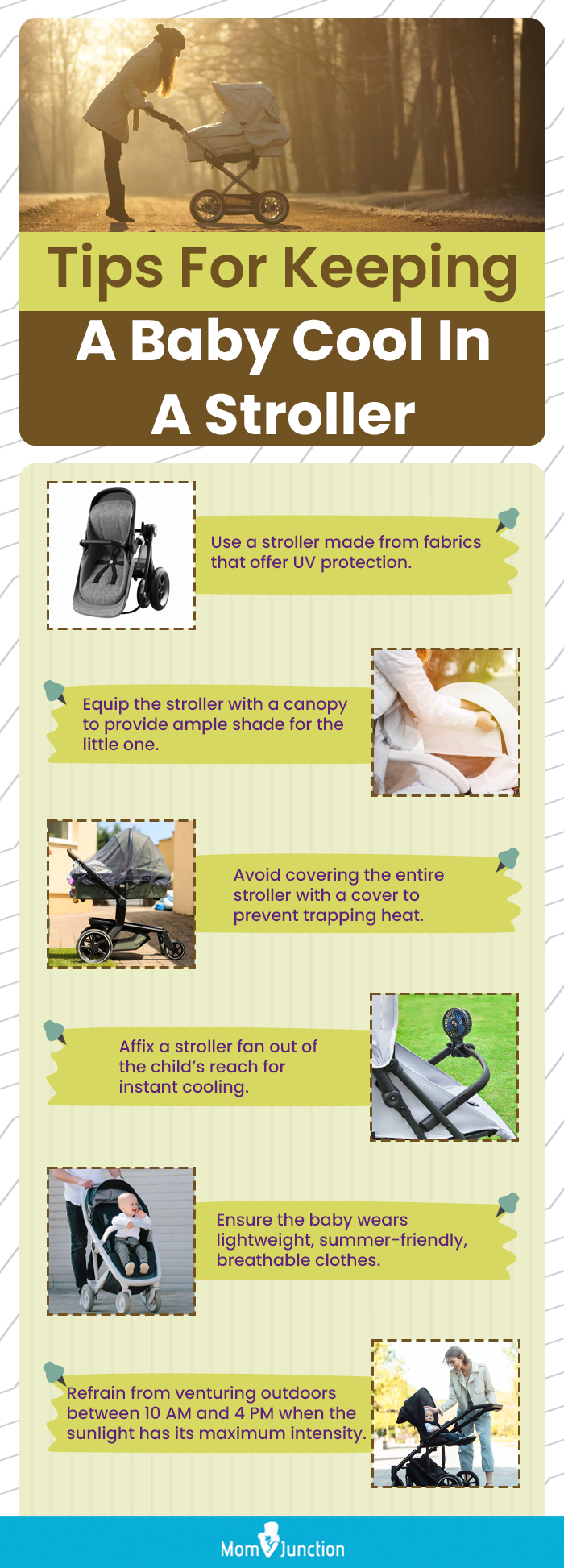 Tips For Keeping A Baby Cool In A Stroller (infographic)