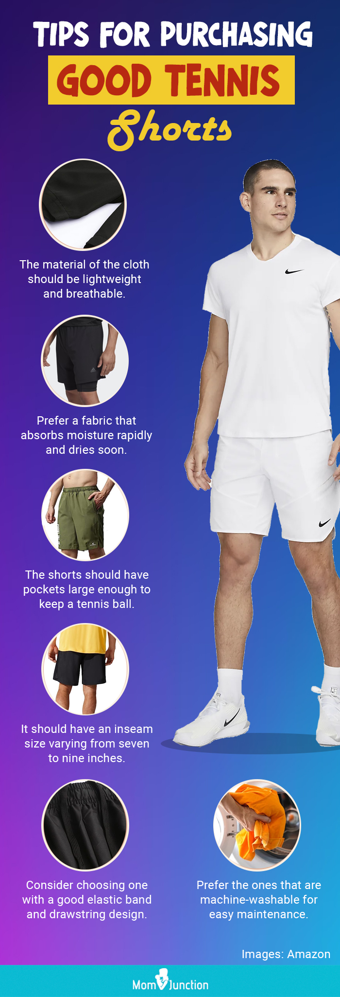 Tips For Purchasing Good Tennis Shorts (infographic)