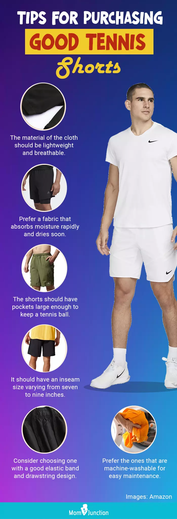 Tips For Purchasing Good Tennis Shorts (infographic)