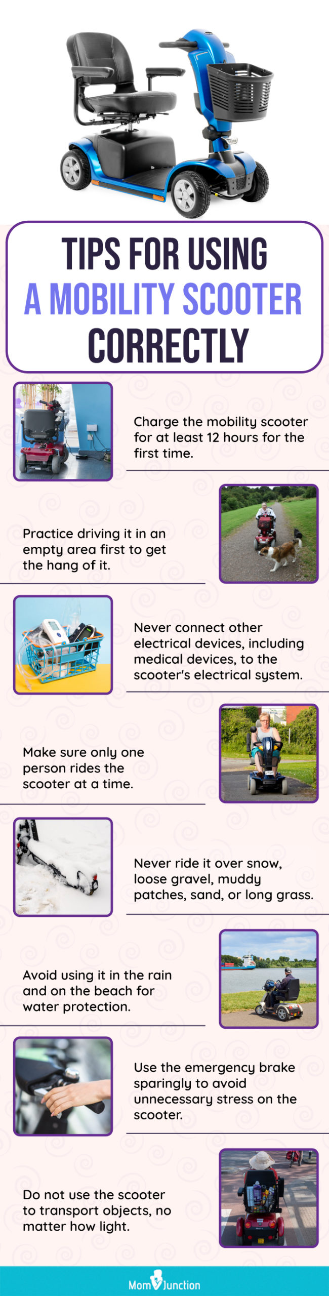 Tips For Using A Mobility Scooter Correctly (infographic)