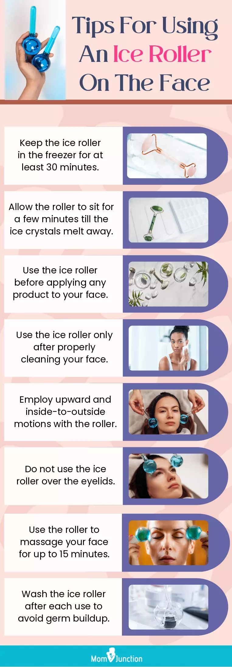 Tips For Using An Ice Roller On The Face (infographic)