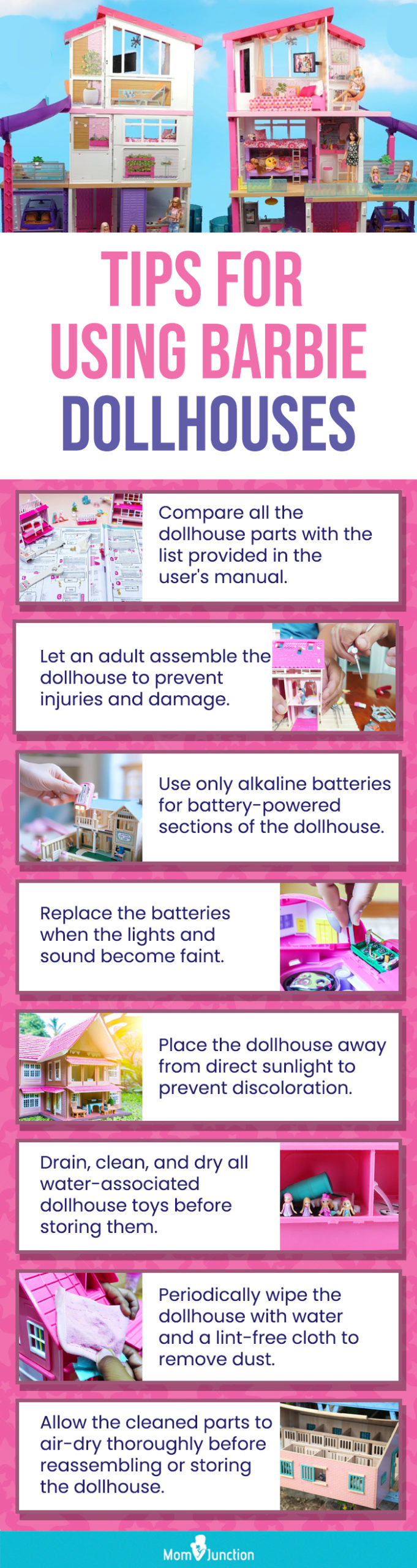 Tips For Using Barbie Dollhouses (infographic)