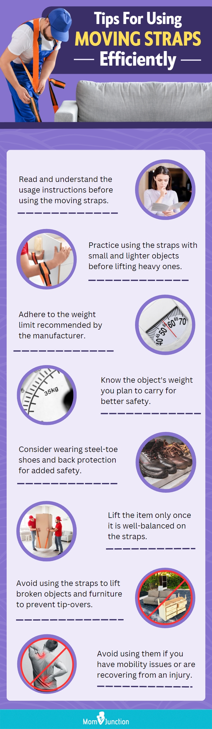 Tips For Using Moving Straps Efficiently (infographic)