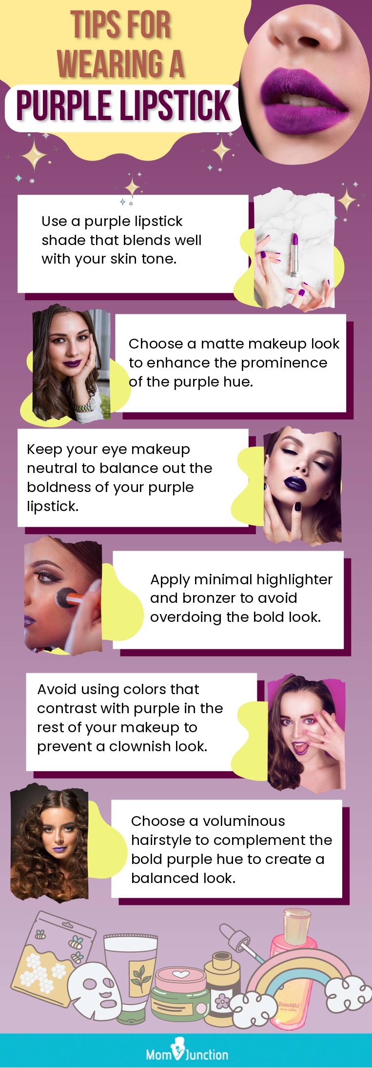 Tips For Wearing A Purple Lipstick (infographic)