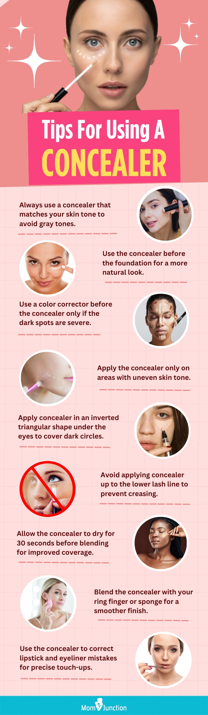 Tips On How To Use A Concealer (infographic)