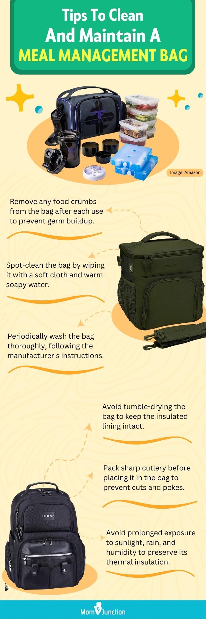 Tips To Clean And Maintain A Meal Management Bag (infographic)