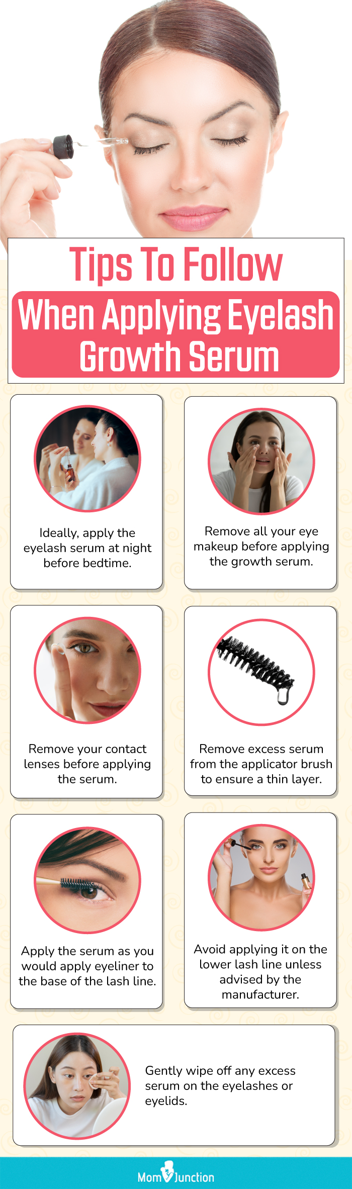 Tips To Follow When Applying Eyelash Growth Serum (infographic)