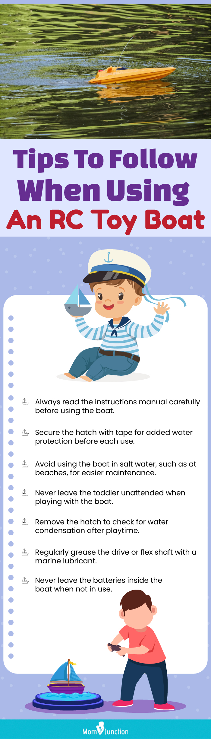 Tips To Follow When Using An RC Toy Boat (infographic)