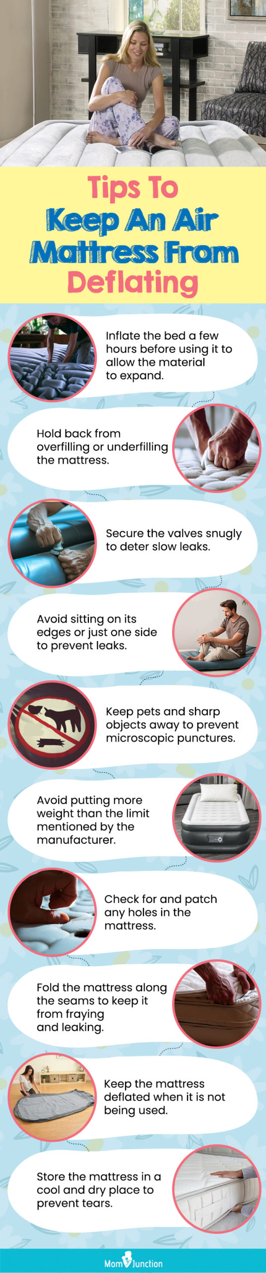 Tips To Keep An Air Mattress From Deflating (infographic)