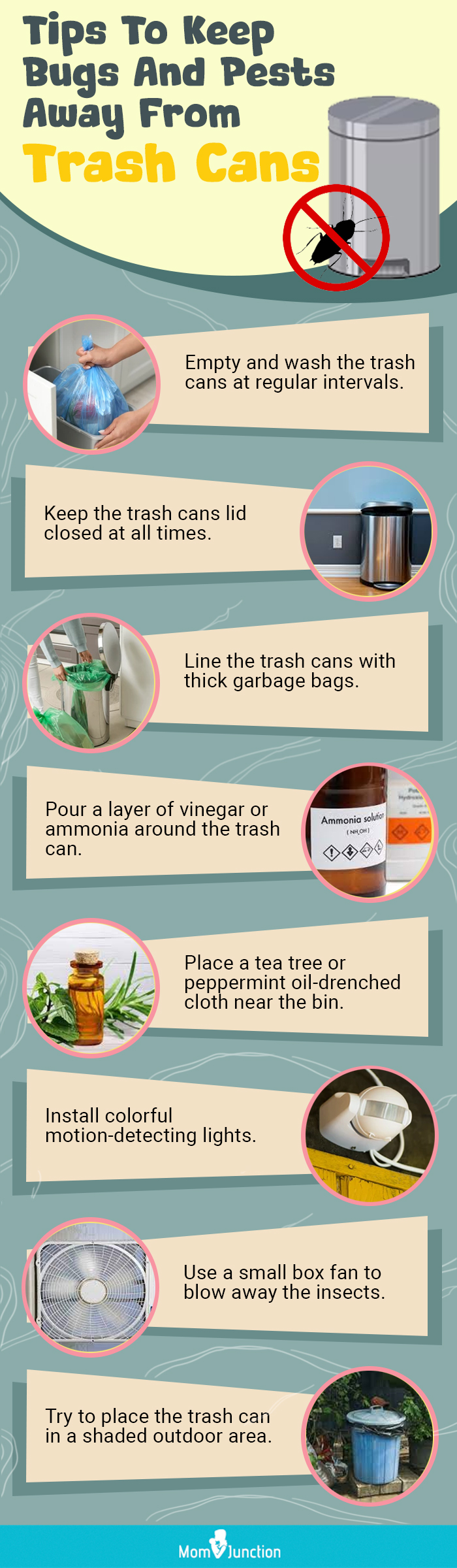 Tips To Keep Bugs And Pests Away From Trash Cans (infographic)