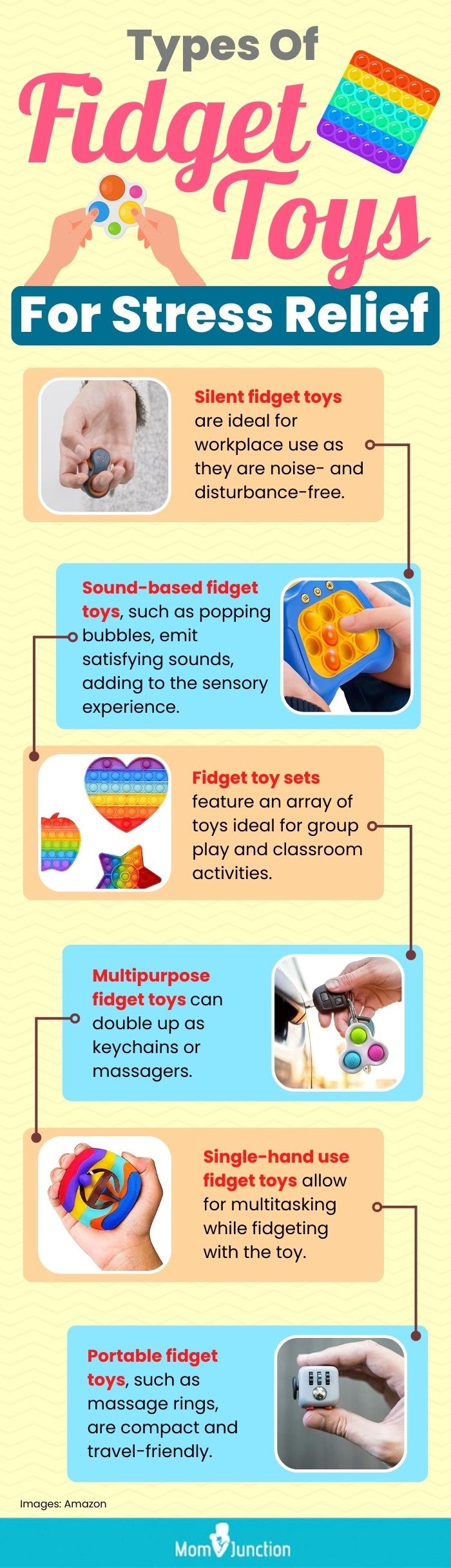 Types Of Fidget Toys For Stress Relief (infographic)