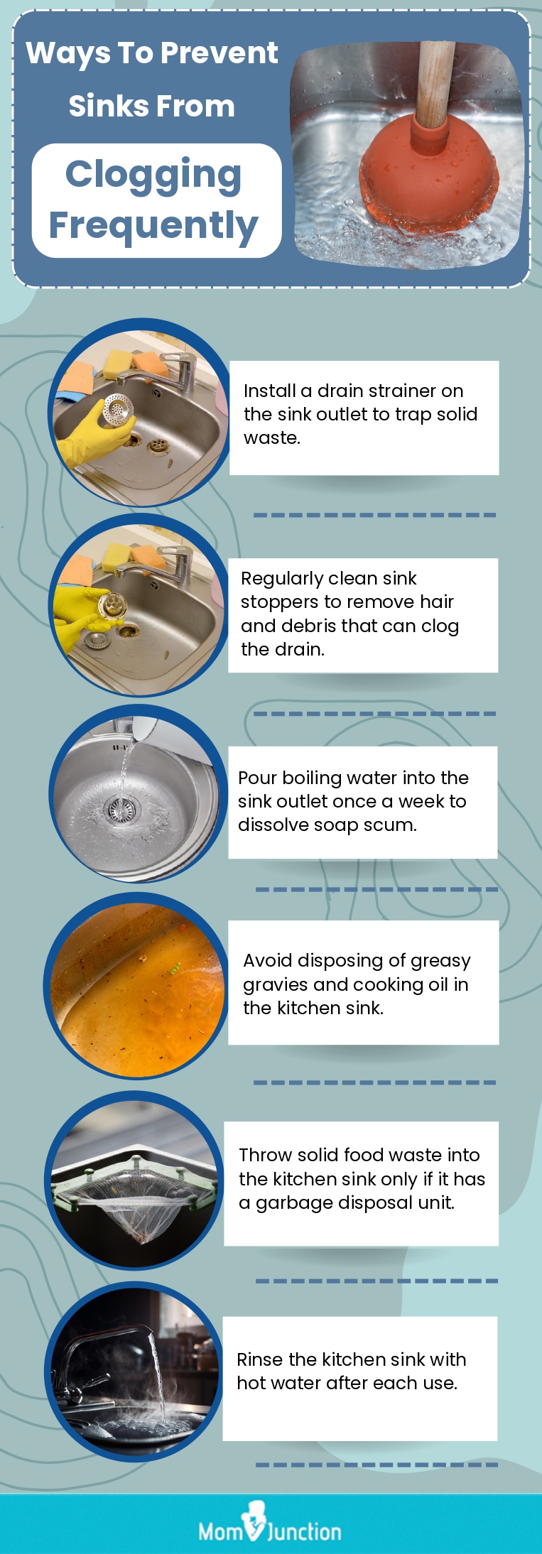 Ways To Prevent Sinks From Clogging Frequently (infographic)