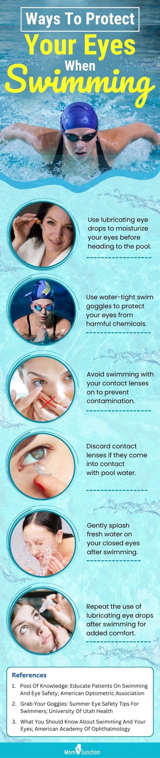 Ways To Protect Your Eyes When Swimming (infographic)