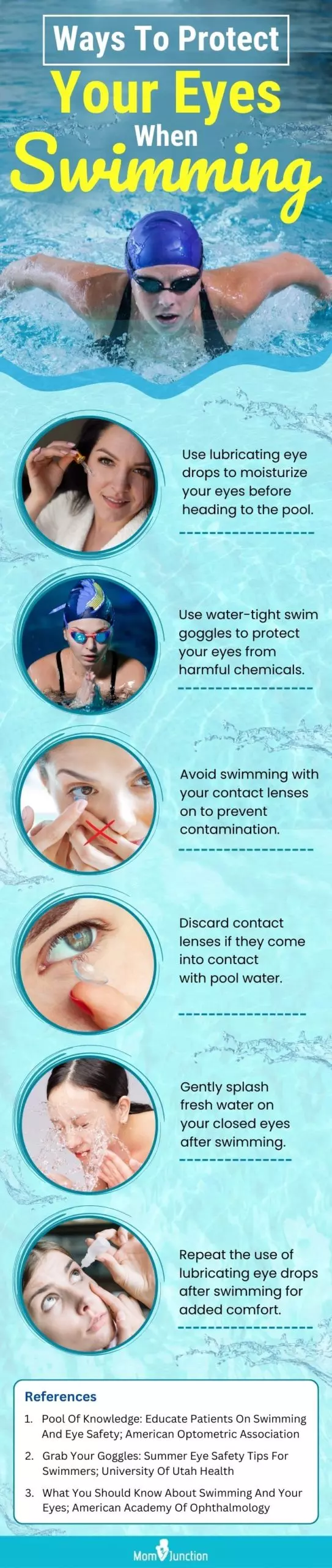 Ways To Protect Your Eyes When Swimming (infographic)