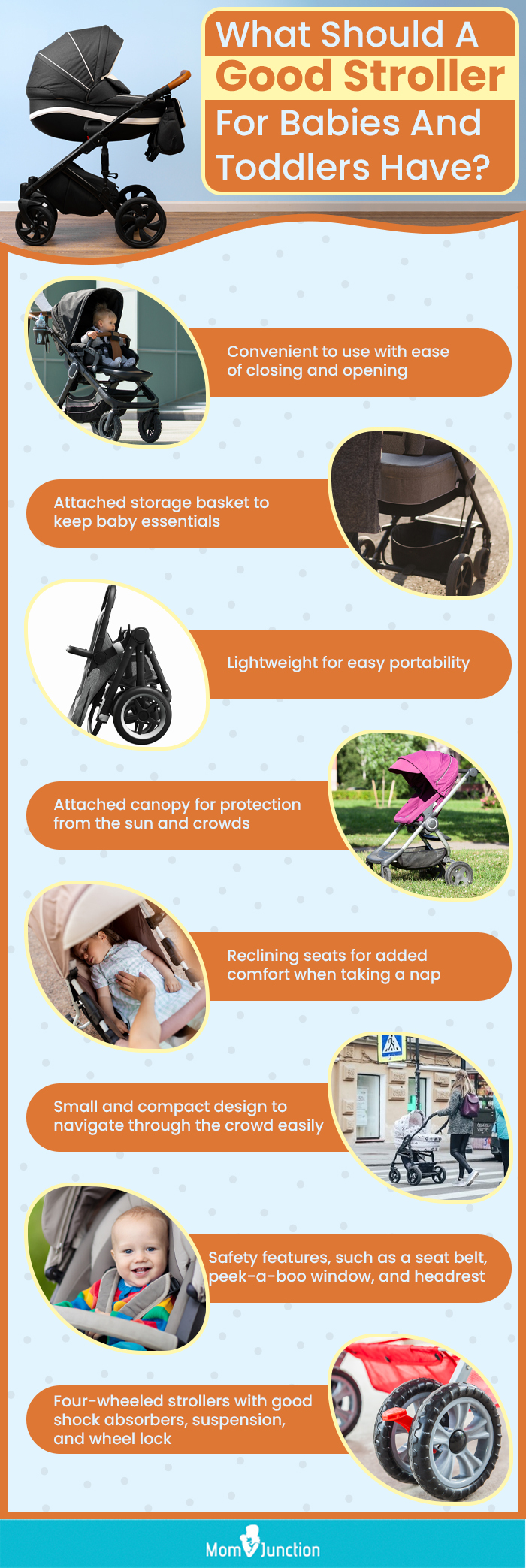 What Should A Good Stroller For Babies And Toddlers Have (infographic)