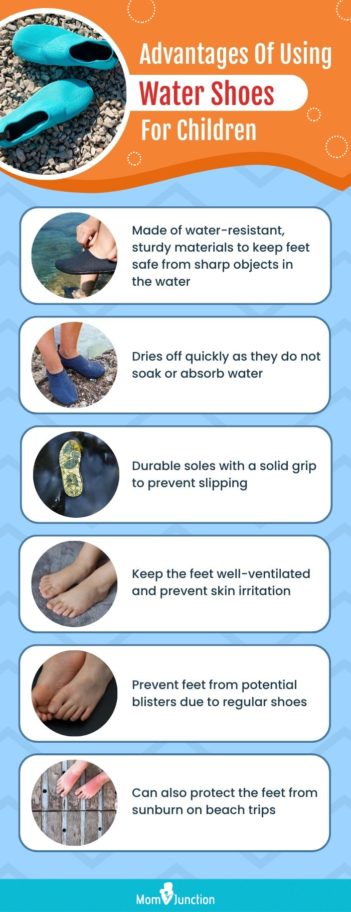 Advantages Of Using Water Shoes For Children (infographic)