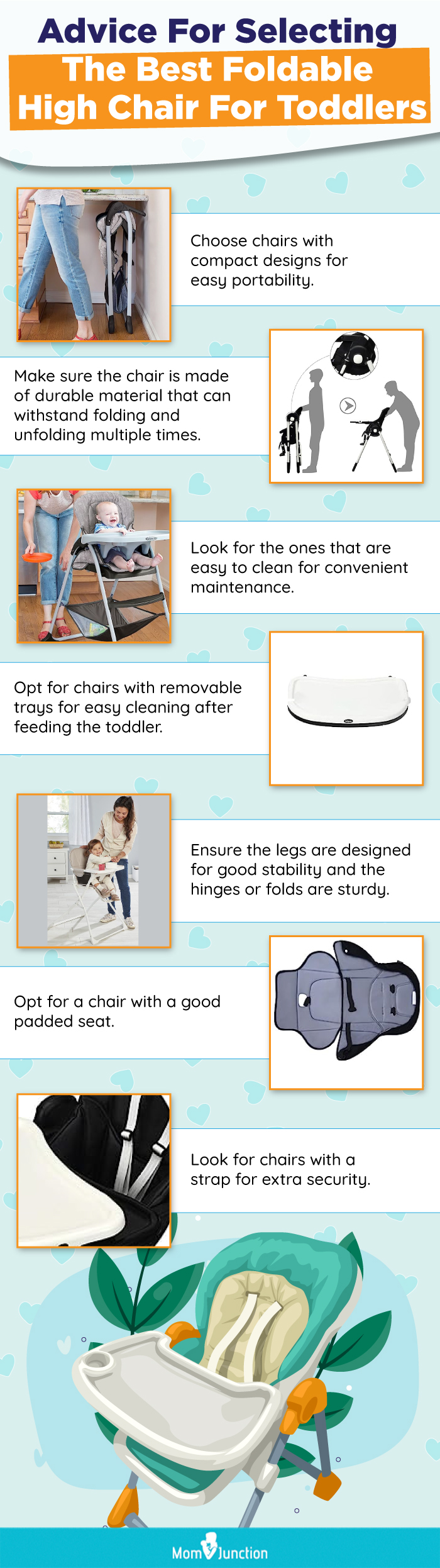 Advice For Selecting The Best Foldable High Chair For Toddlers(infographic)