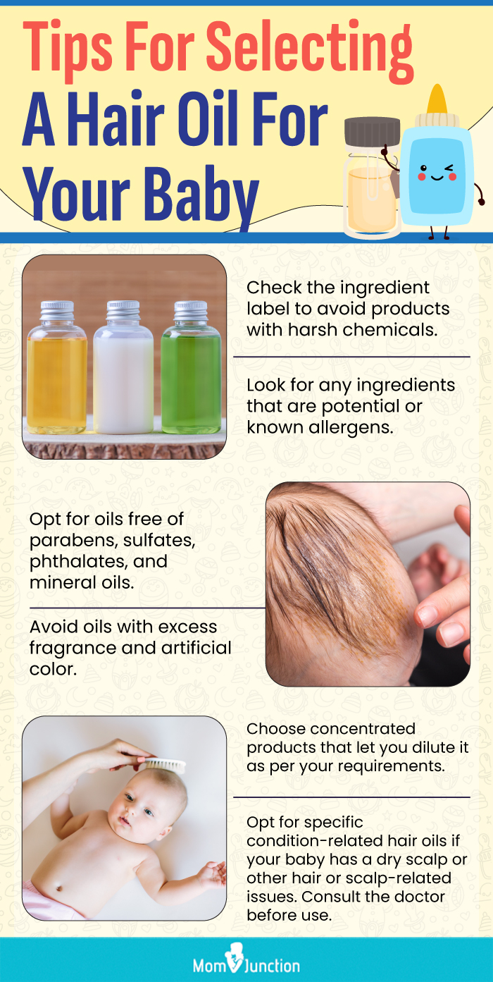 Advice For Selecting The Hair Oil For A Baby (infographic)