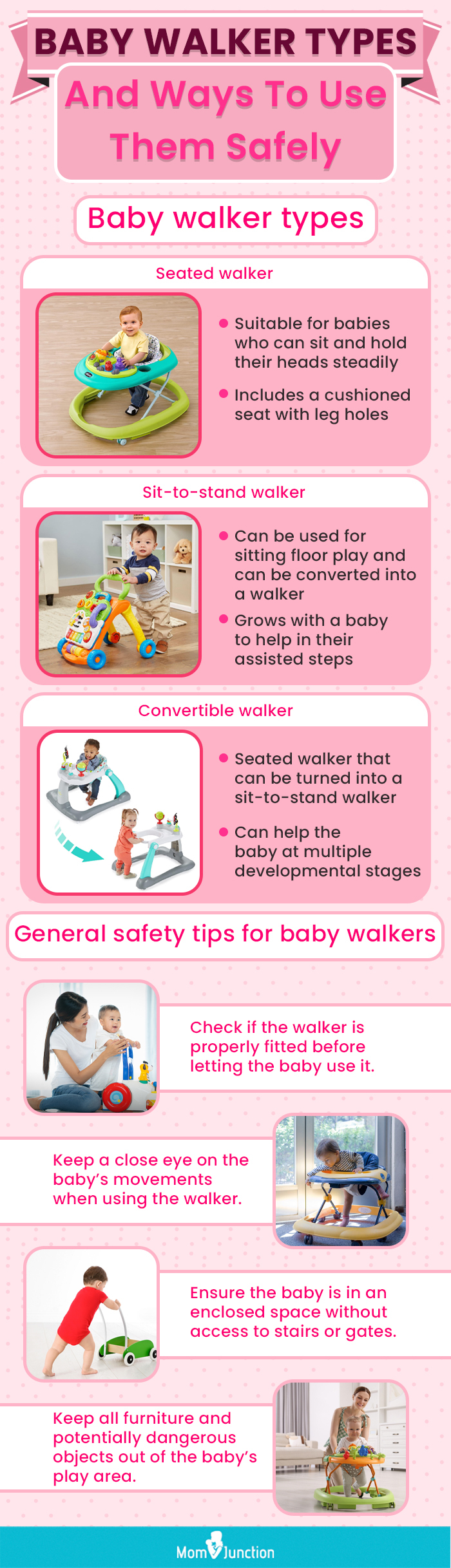 Baby Walker Types And Ways To Use Them Safely (infographic)