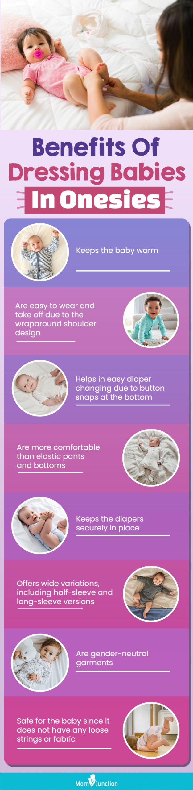 Benefits Of Dressing Babies In Onesies (infographic)