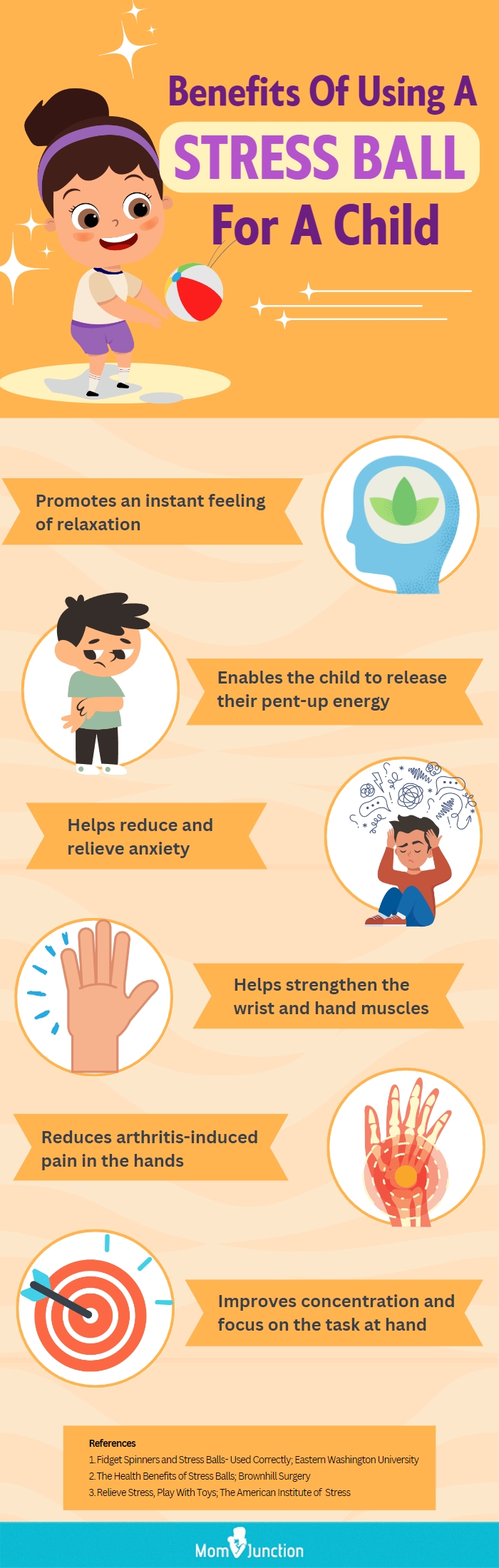 Benefits Of Using A Stress Ball For A Child (infographic)