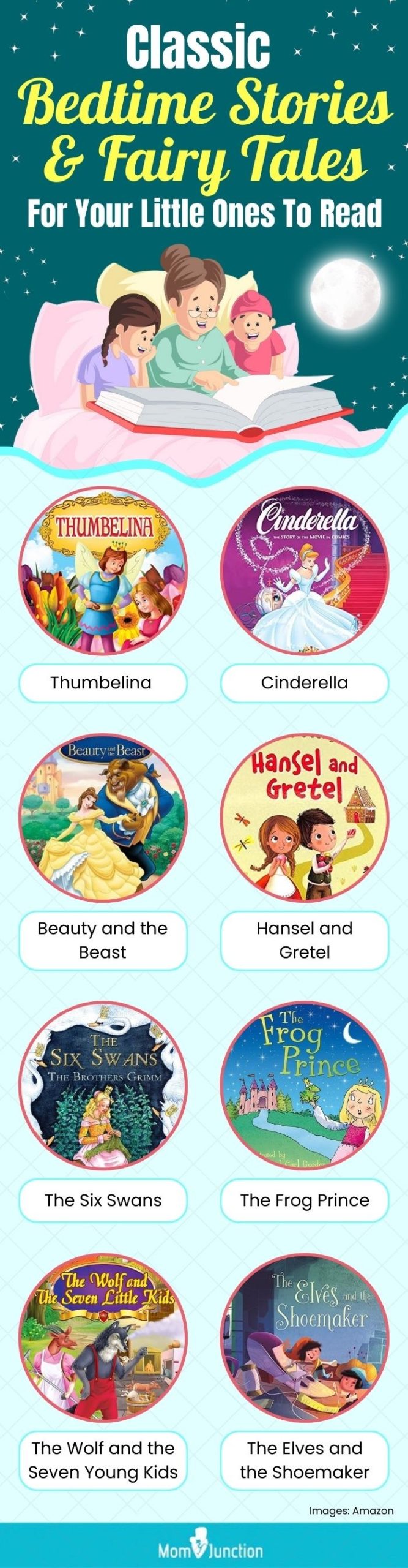 classic bedtime stories and fairy tales for your little ones to read (infographic)