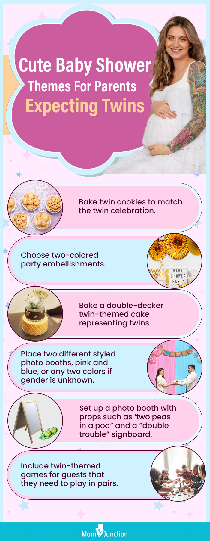 Cute Baby Shower Themes For Parents Expecting Twins (infographic)