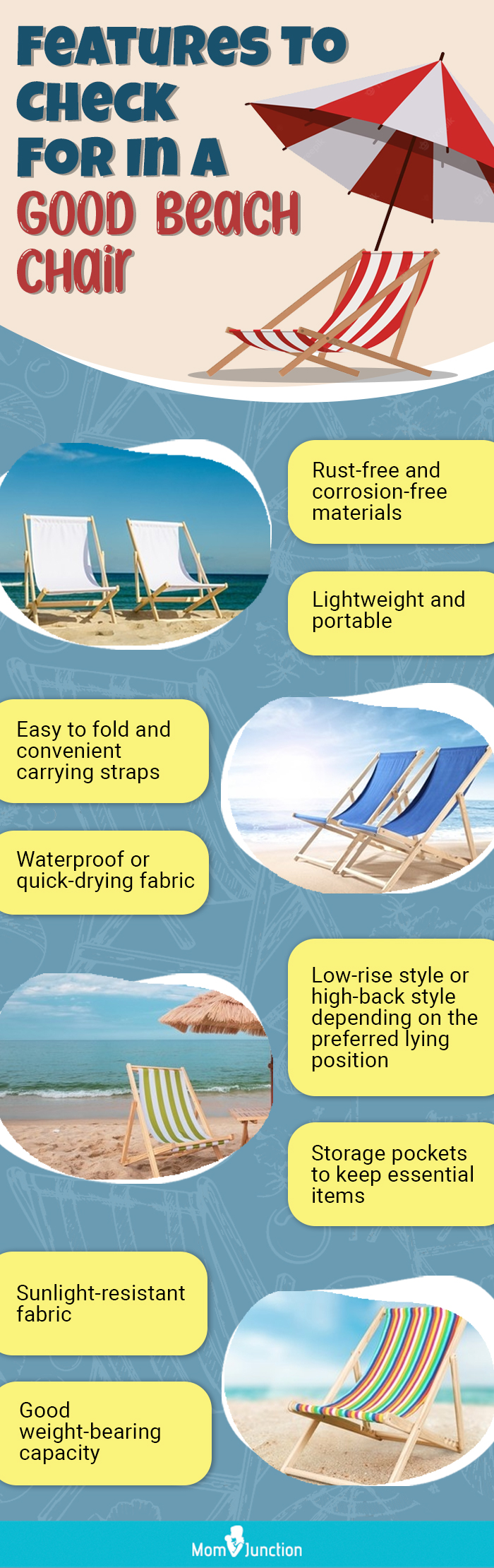 Features To Check For In A Good Beach Chair (infographic)