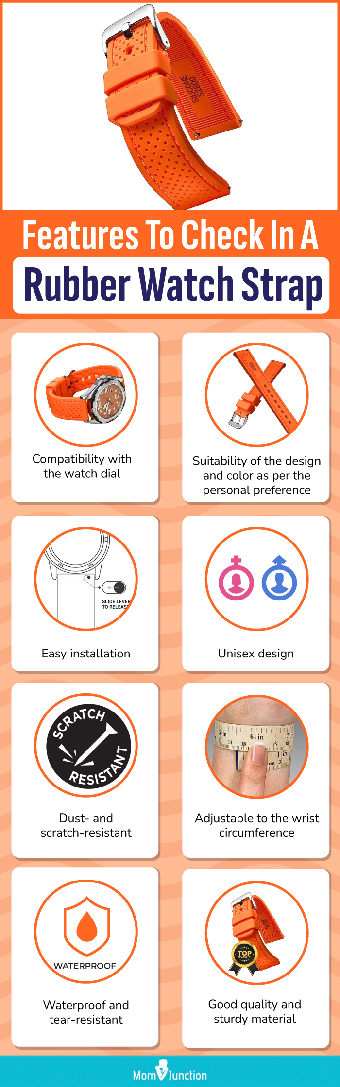 Features To Check In A Good Rubber Watch Strap(infographic)