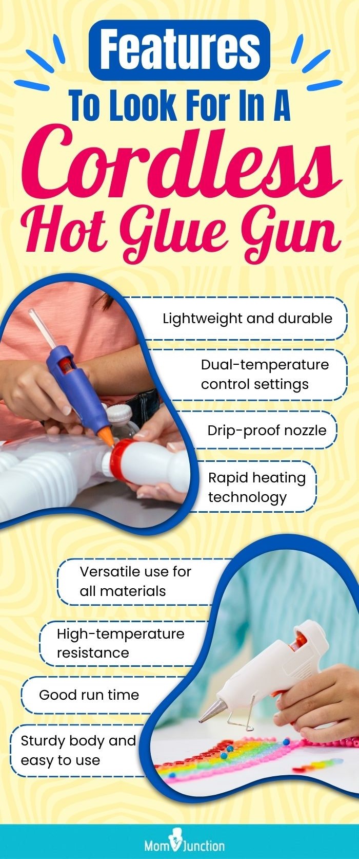 Features To Look For In A Cordless Hot Glue Gun (infographic)