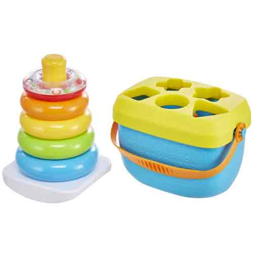 Fisher-Price Baby’s First Blocks And Rock-A-Stack Ring Toy