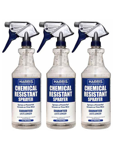  HARRIS Chemically Resistant Professional Empty Spray Bottles,  32oz (3-Pack), for Cleaning Solutions and Water : Harris: Industrial &  Scientific