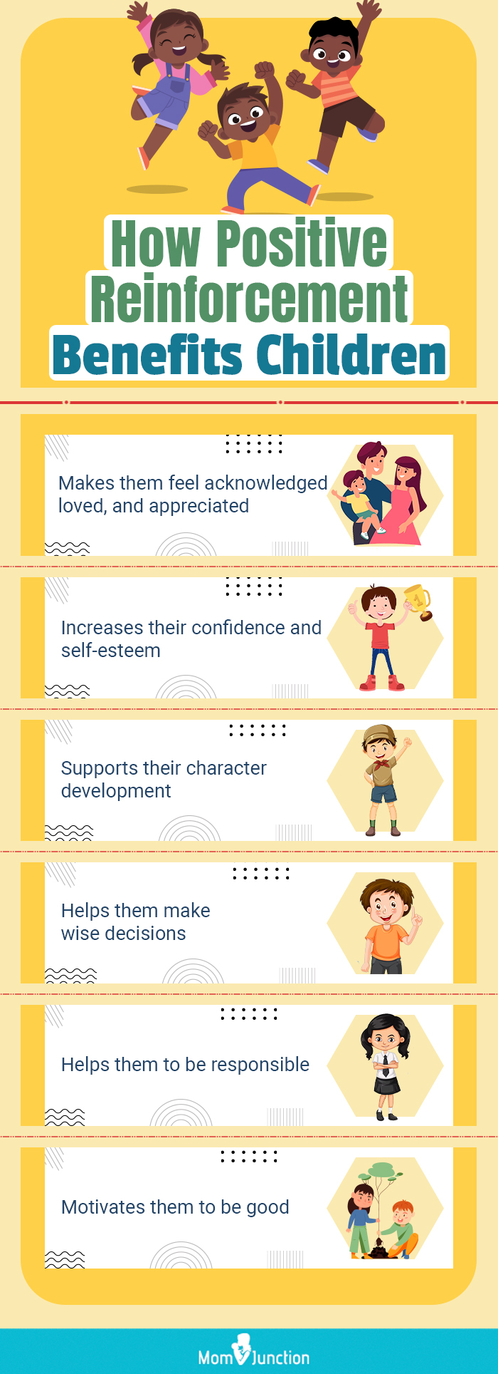 how positive reinforcement benefits children (infographic)