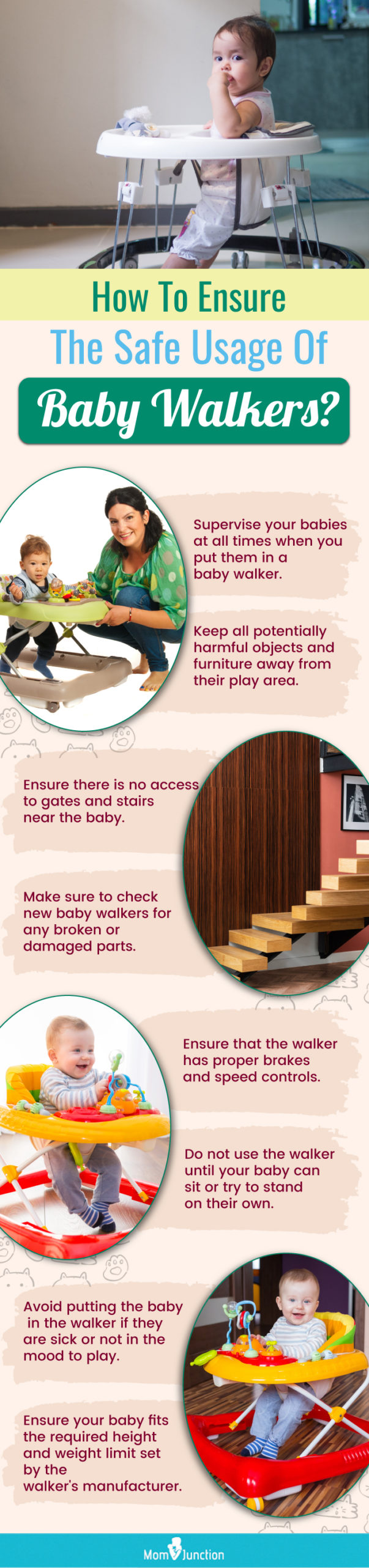How To Ensure The Safe Usage Of Baby Walkers? (infographic)