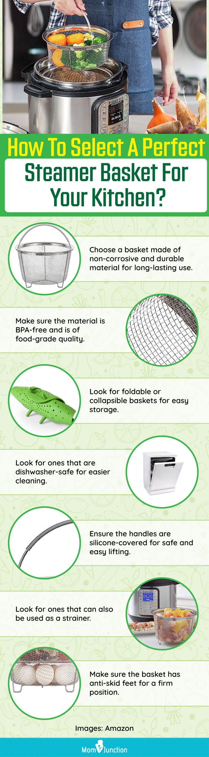How To Select A Perfect Steamer Basket For Your Kitchen (infographic)
