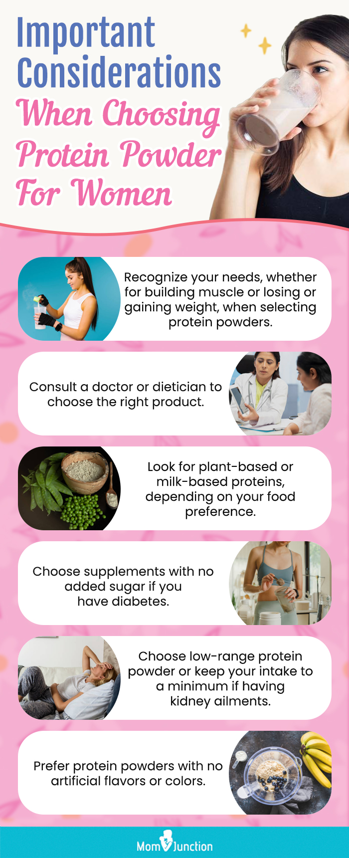 Important Considerations When Choosing Protein Powder For Women (infographic)