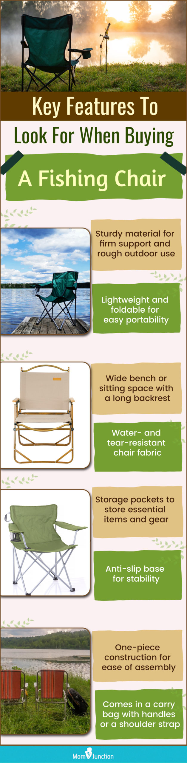 Key Features To Look For When Buying A Fishing Chair (infographic)