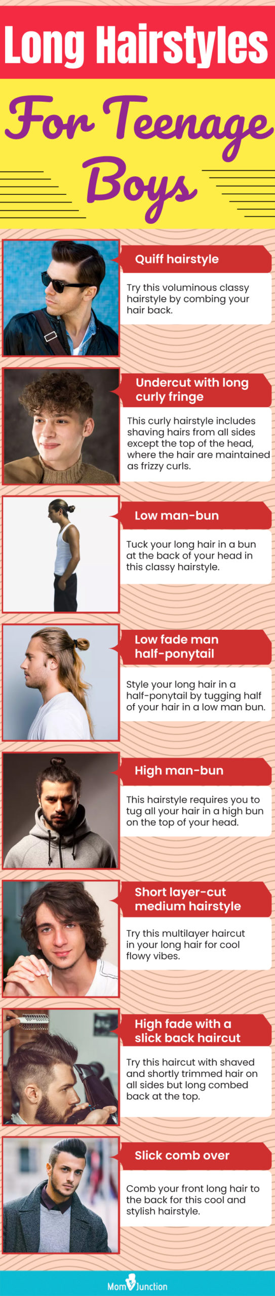 long hairstyles for teenage boys (infographic)