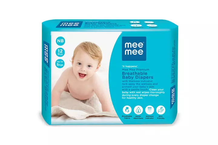 Mee Mee Premium Breathable Newborn Baby Taped Diapers