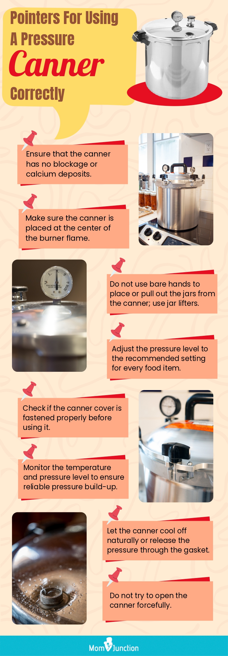 Pointers For Using A Pressure Canner Correctly (infographic)