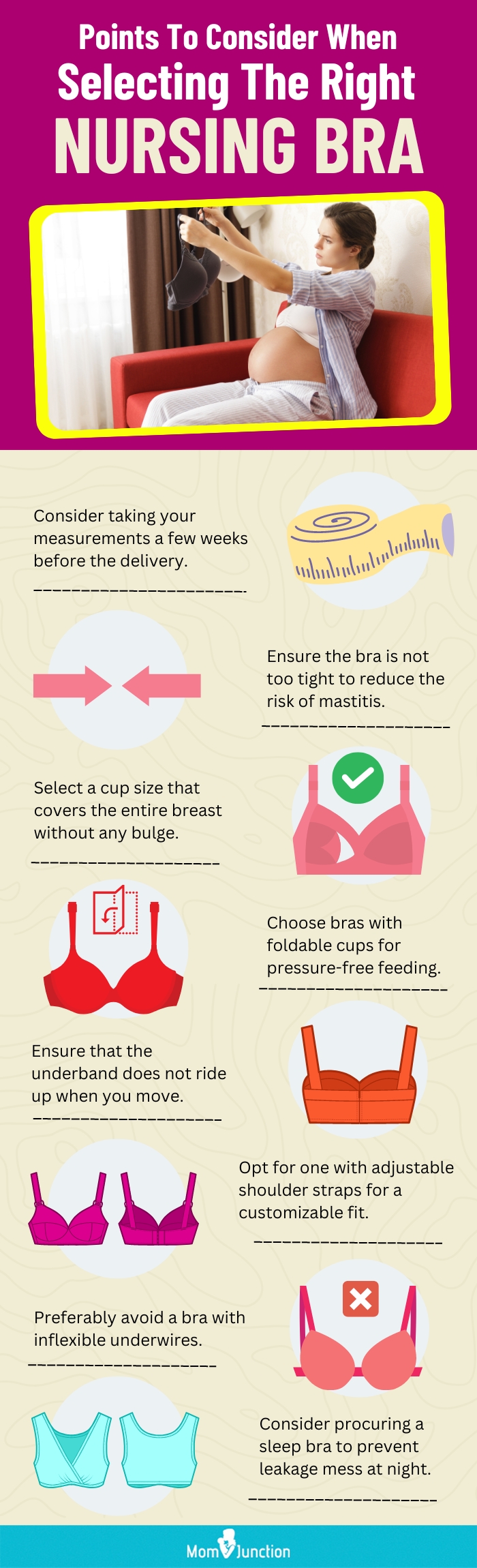 Points To Consider When Selecting The Right Nursing Bra (infographic)