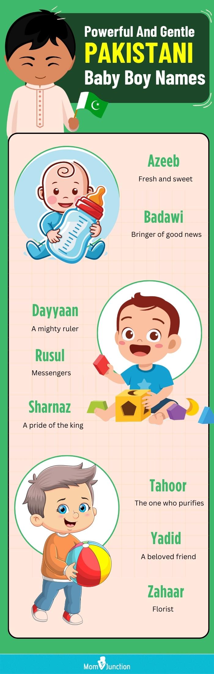 powerful and gentle pakistani baby boy names(infographic)