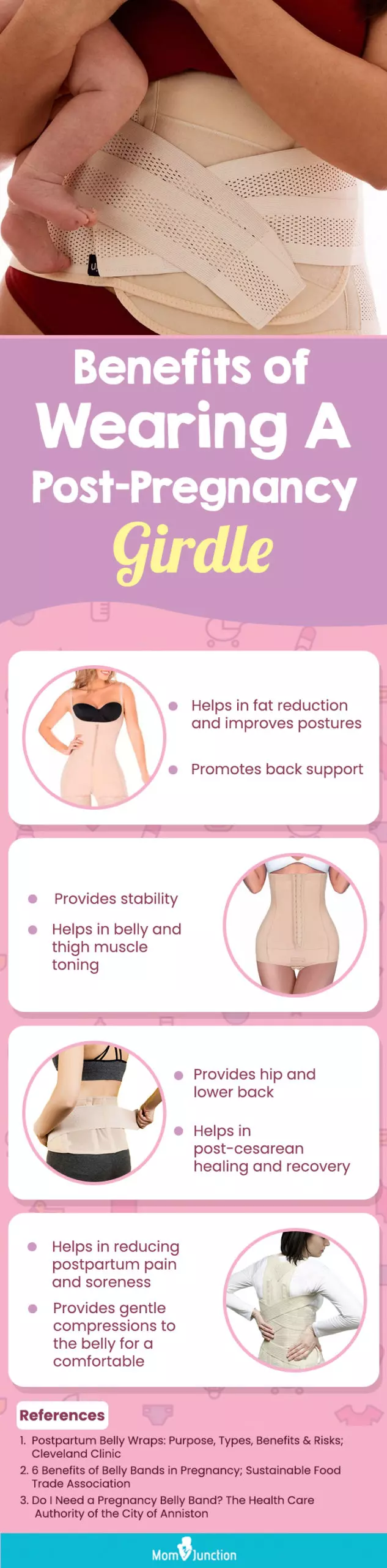 Pros Of Wearing A Post Pregnancy Girdle (infographic)