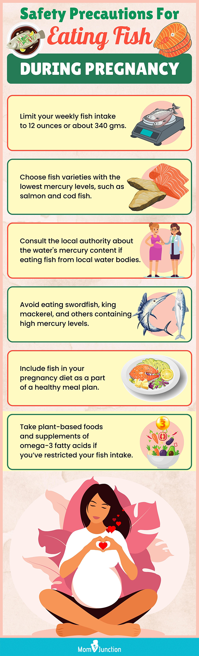 safety precautions for eating fish during pregnancy (infographic)