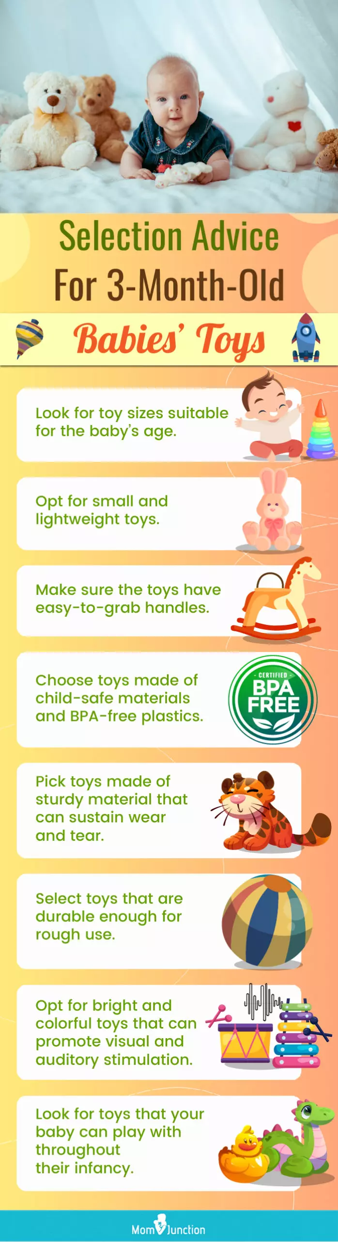 Selection Advice For 3-Month-Old Babies’ Toys (infographic)