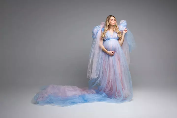 Shoot In A Studio In Flowing Gown
